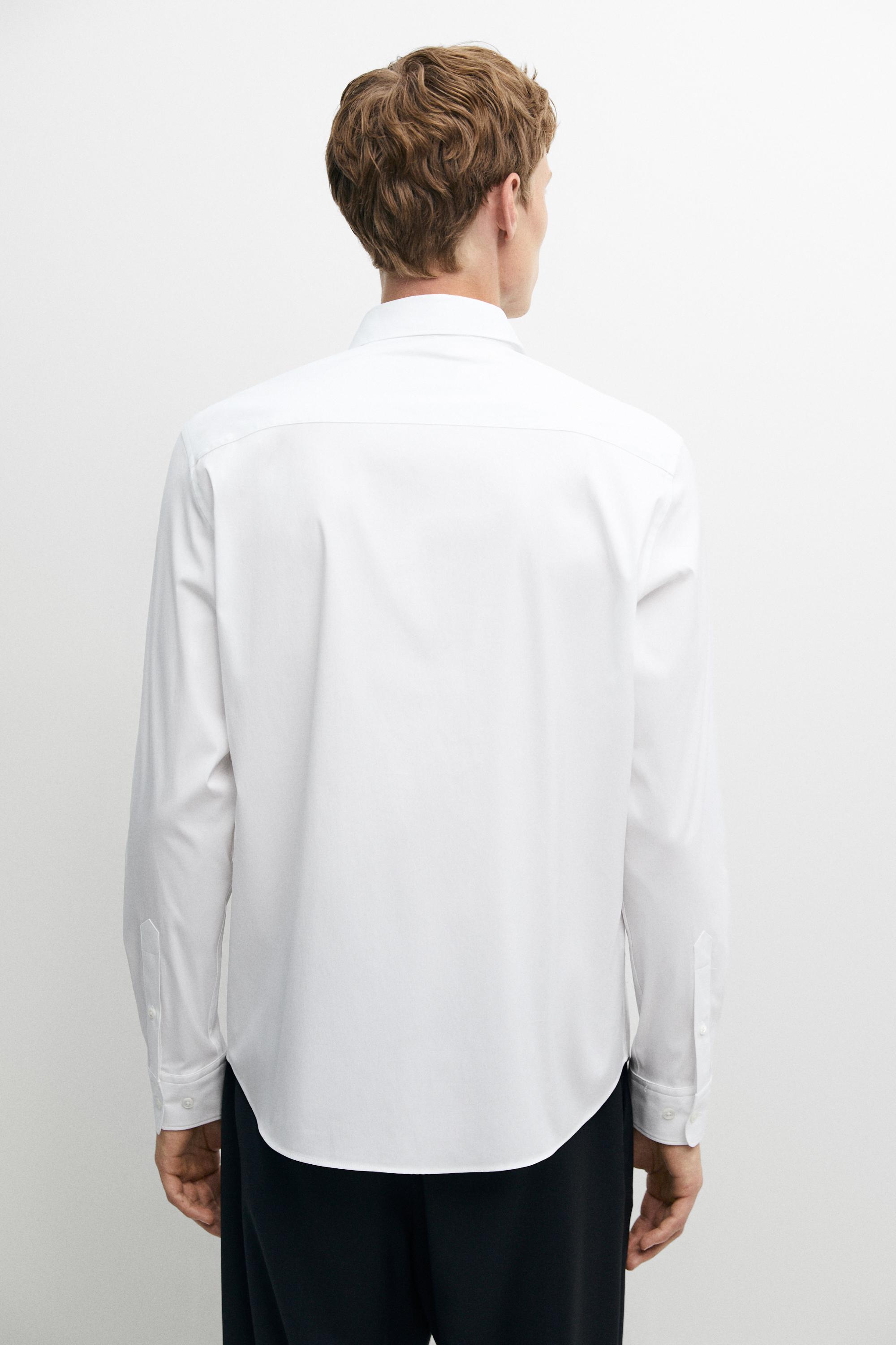 Slim fit stretch shirt — WHITE