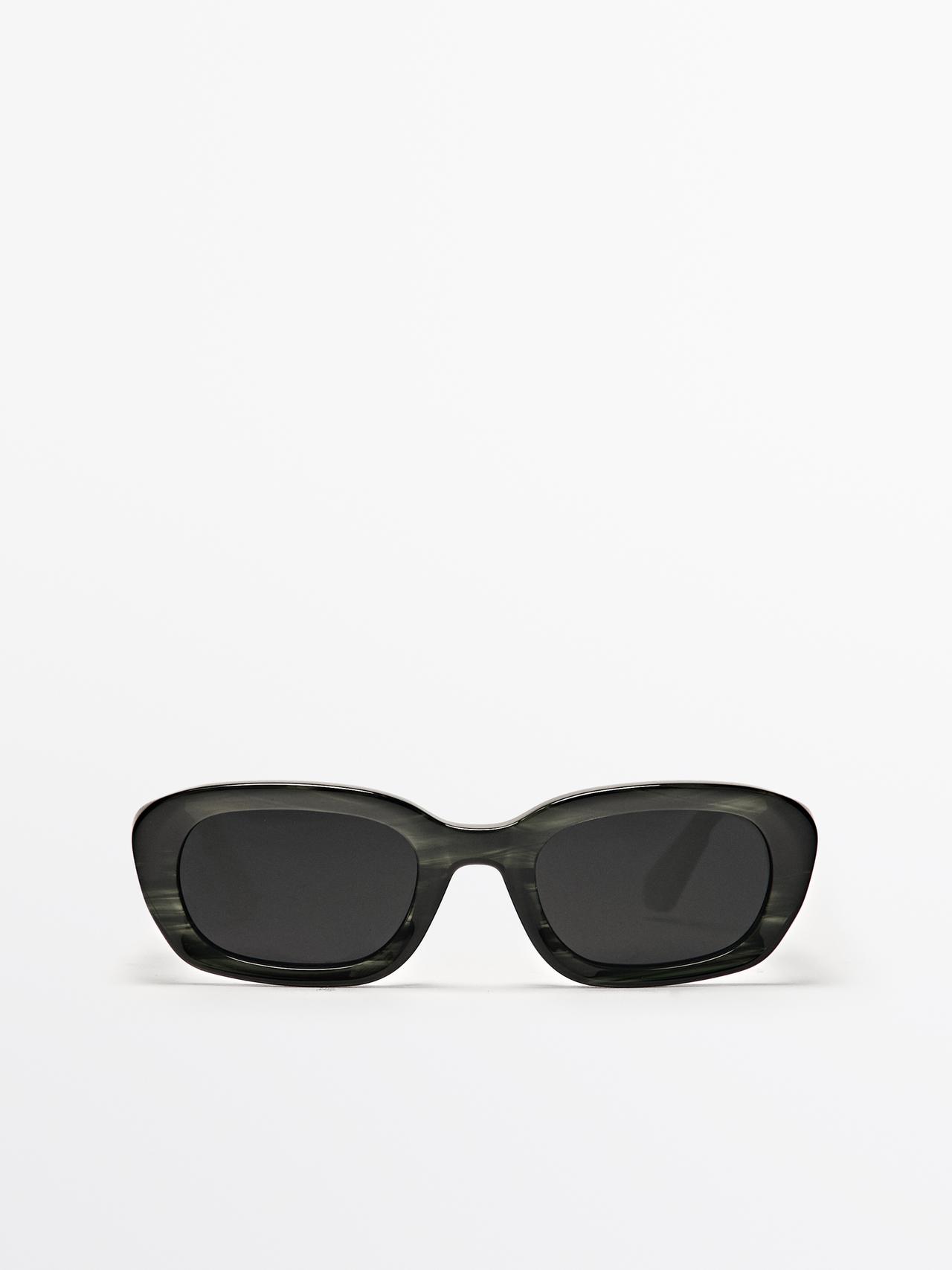 Lunettes De Soleil Ovales - Vert - 01 - Massimo Dutti - Femme