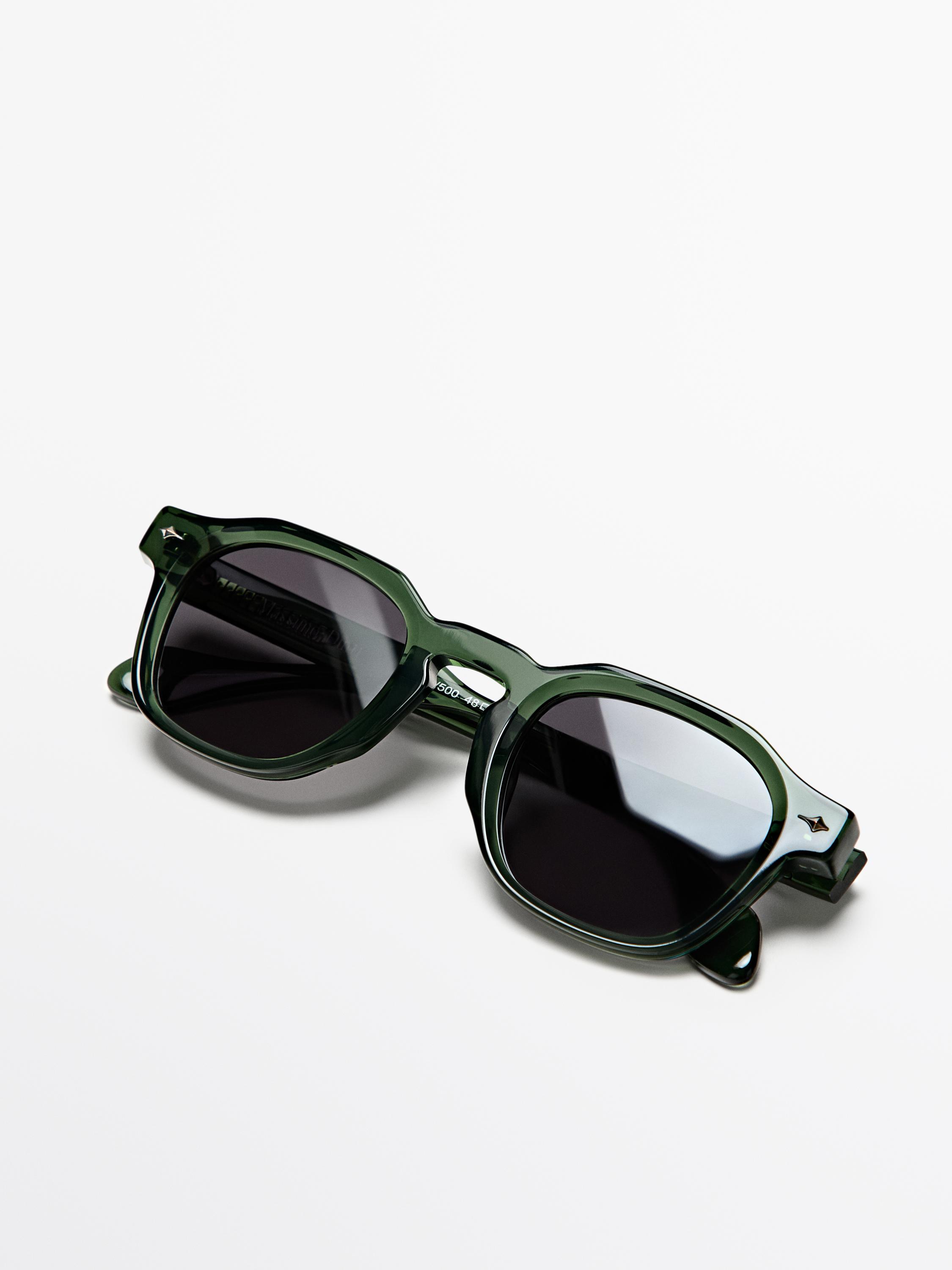 Geometric sunglasses — GREEN