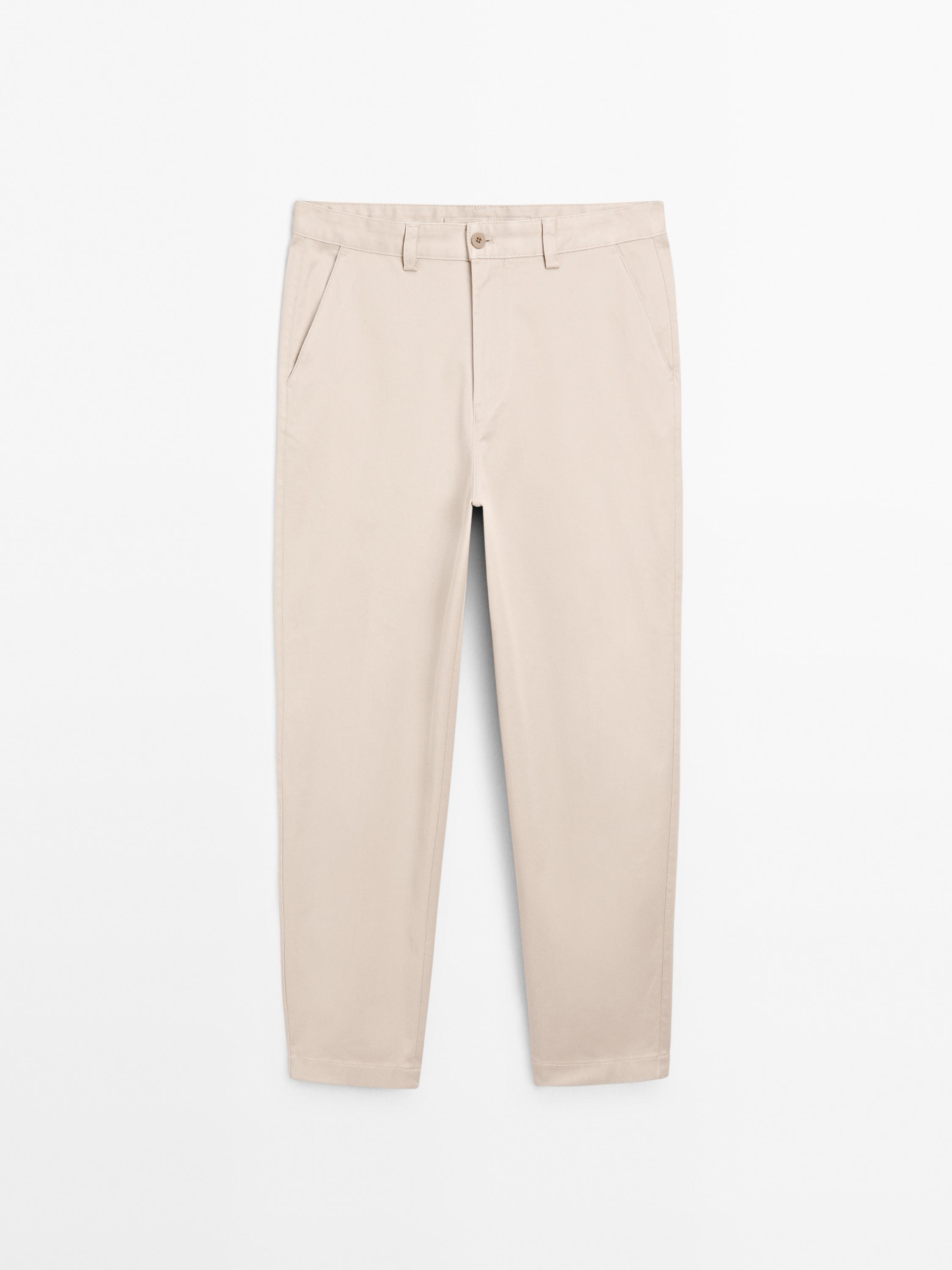 Cropped-Fit-Hose mit Baumwolle
