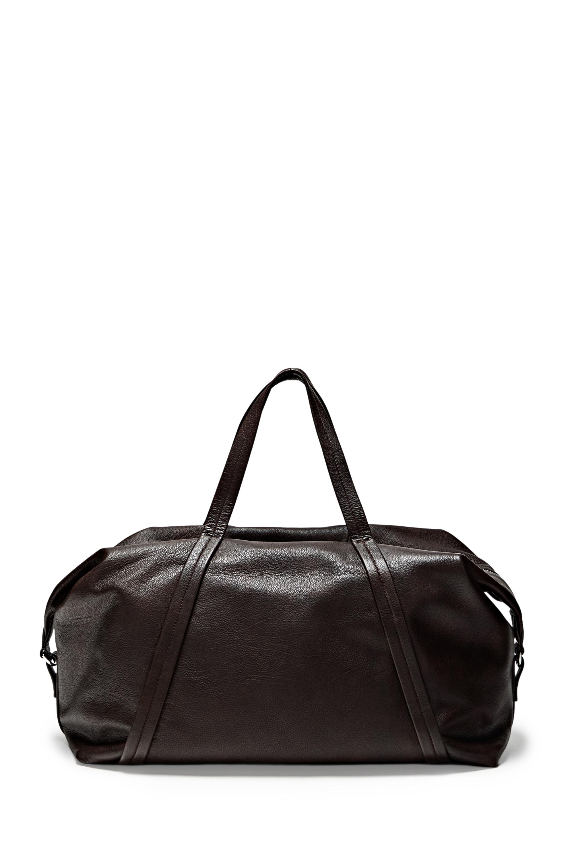 Nappa leather travel bag — BROWN