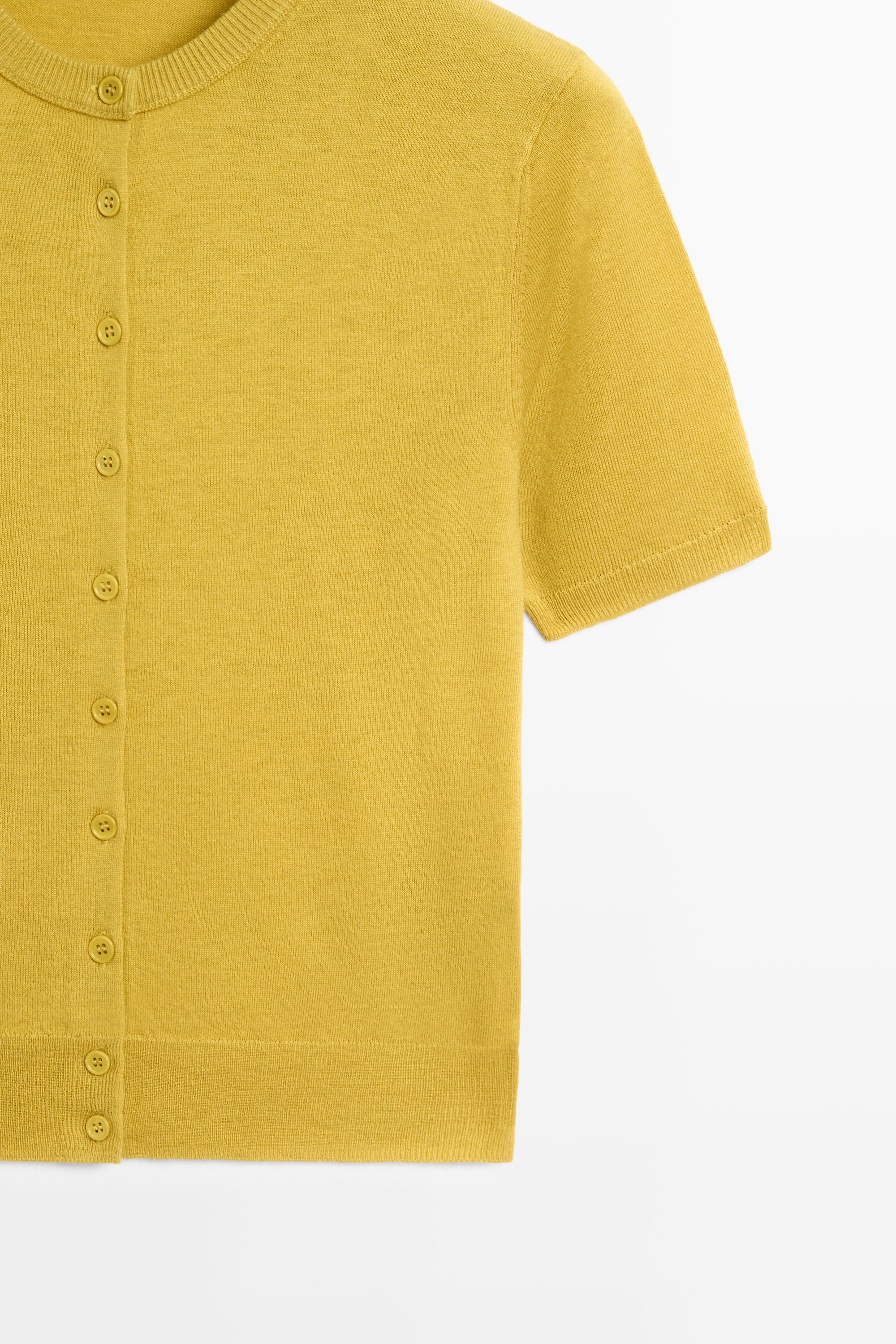 Short sleeve cardigan — LIME