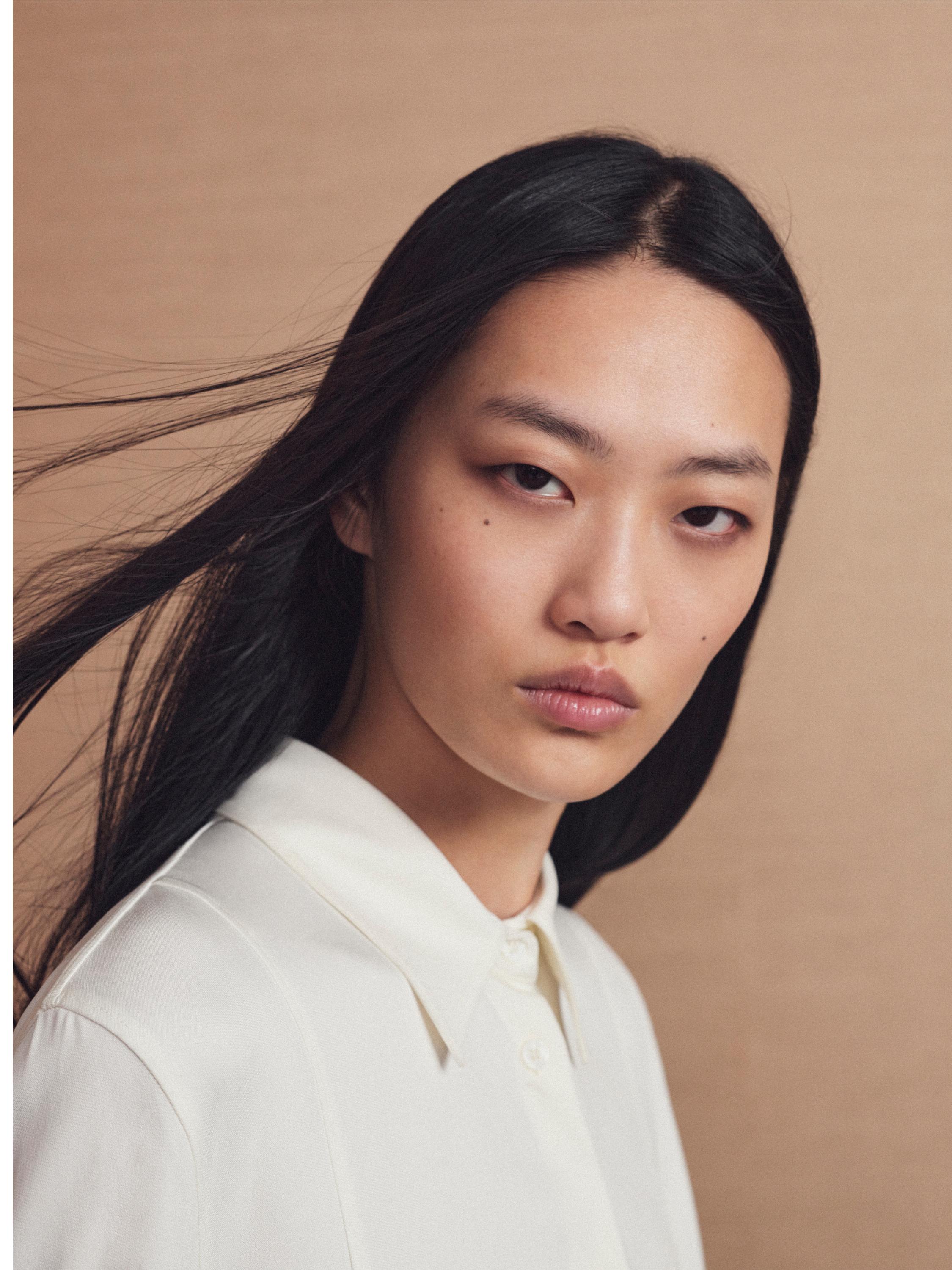 Cotton blend stretch shirt — WHITE