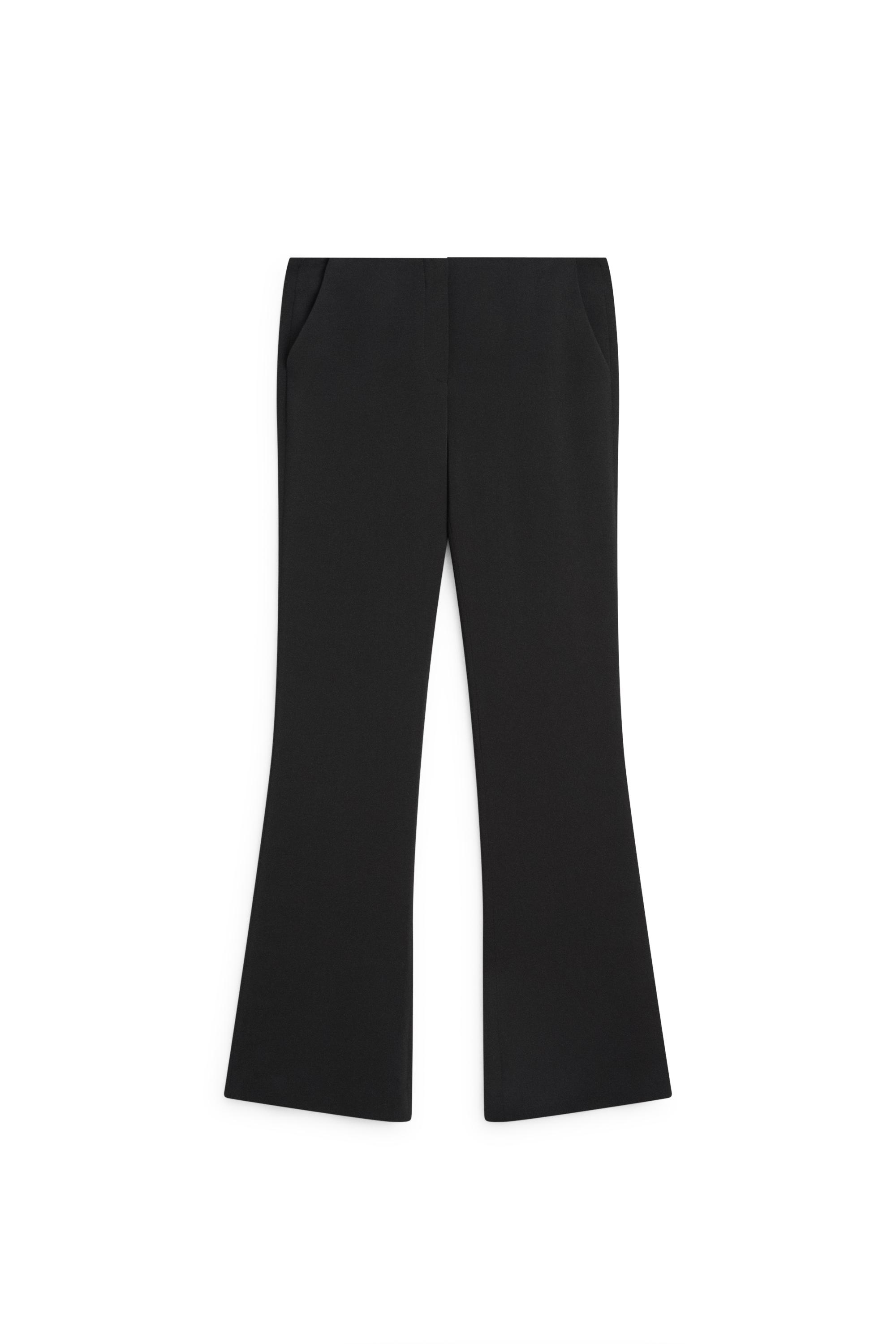 Satin flare fit trousers - LIMITED EDITION — BLACK