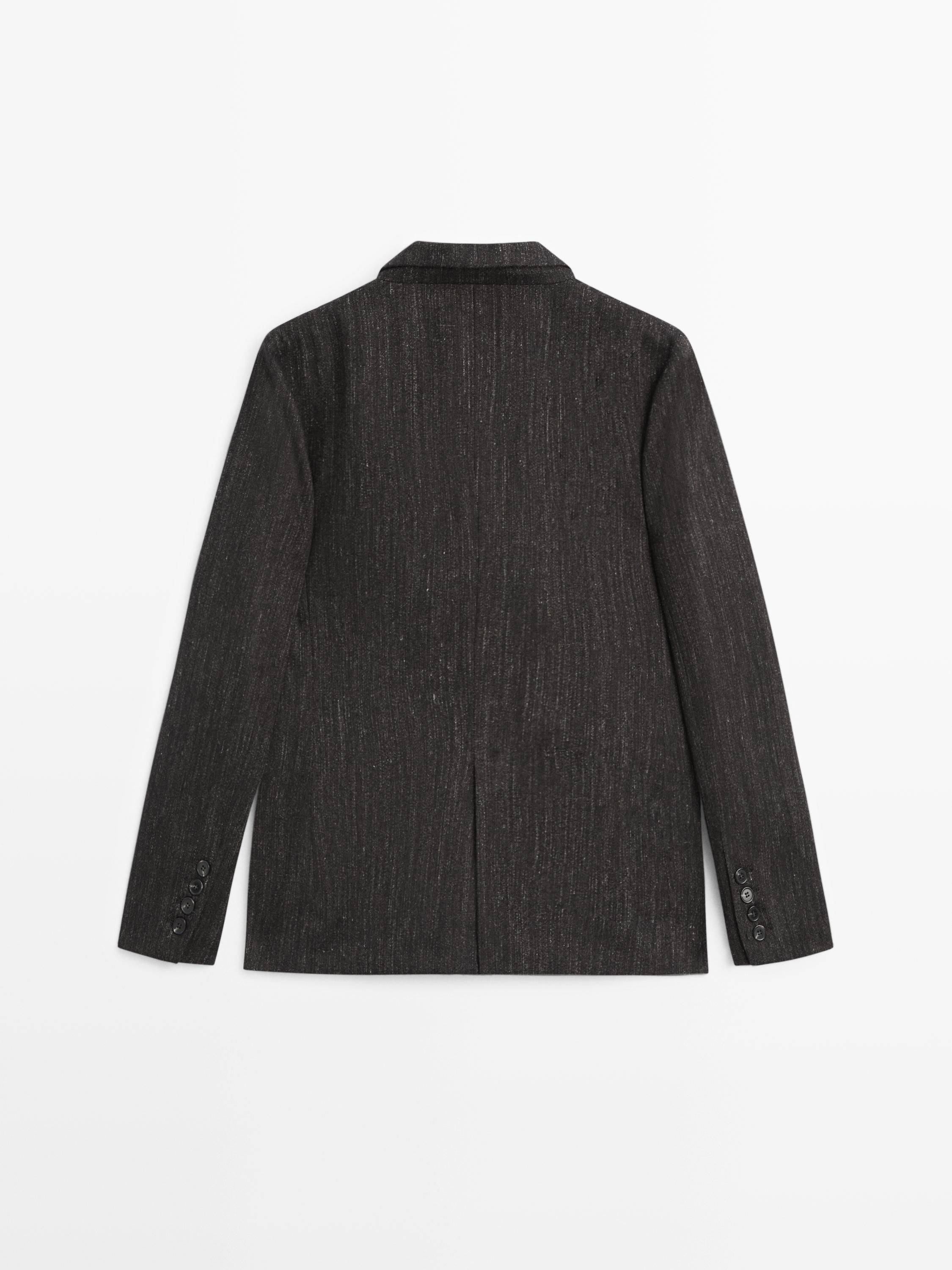 Blazer jaspeado com fazenda