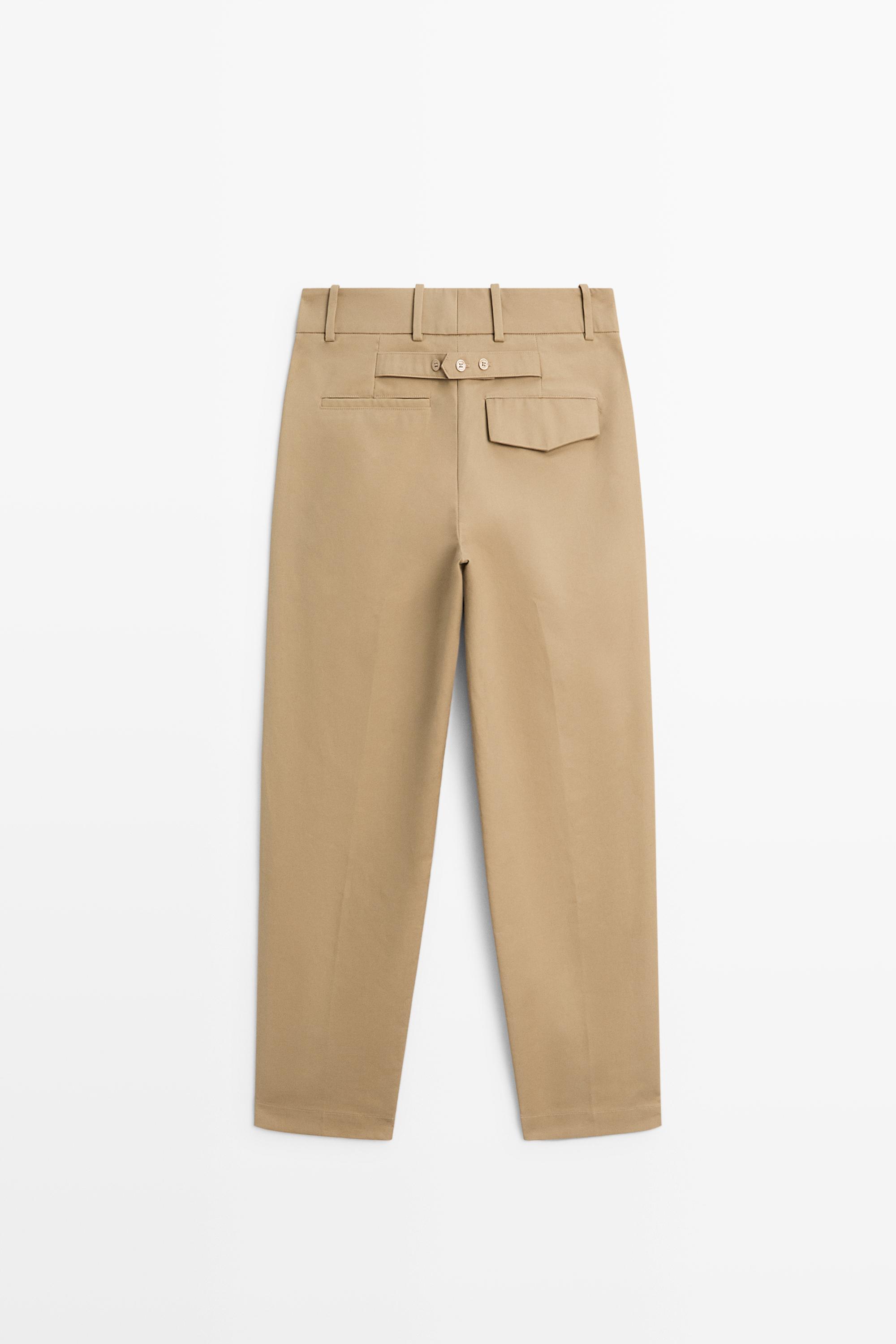 Adjustable tab trousers - STUDIO — CAMEL