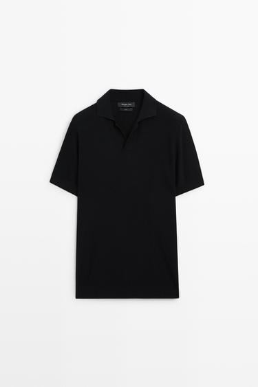 100% cotton knit polo — NAVY BLUE 2