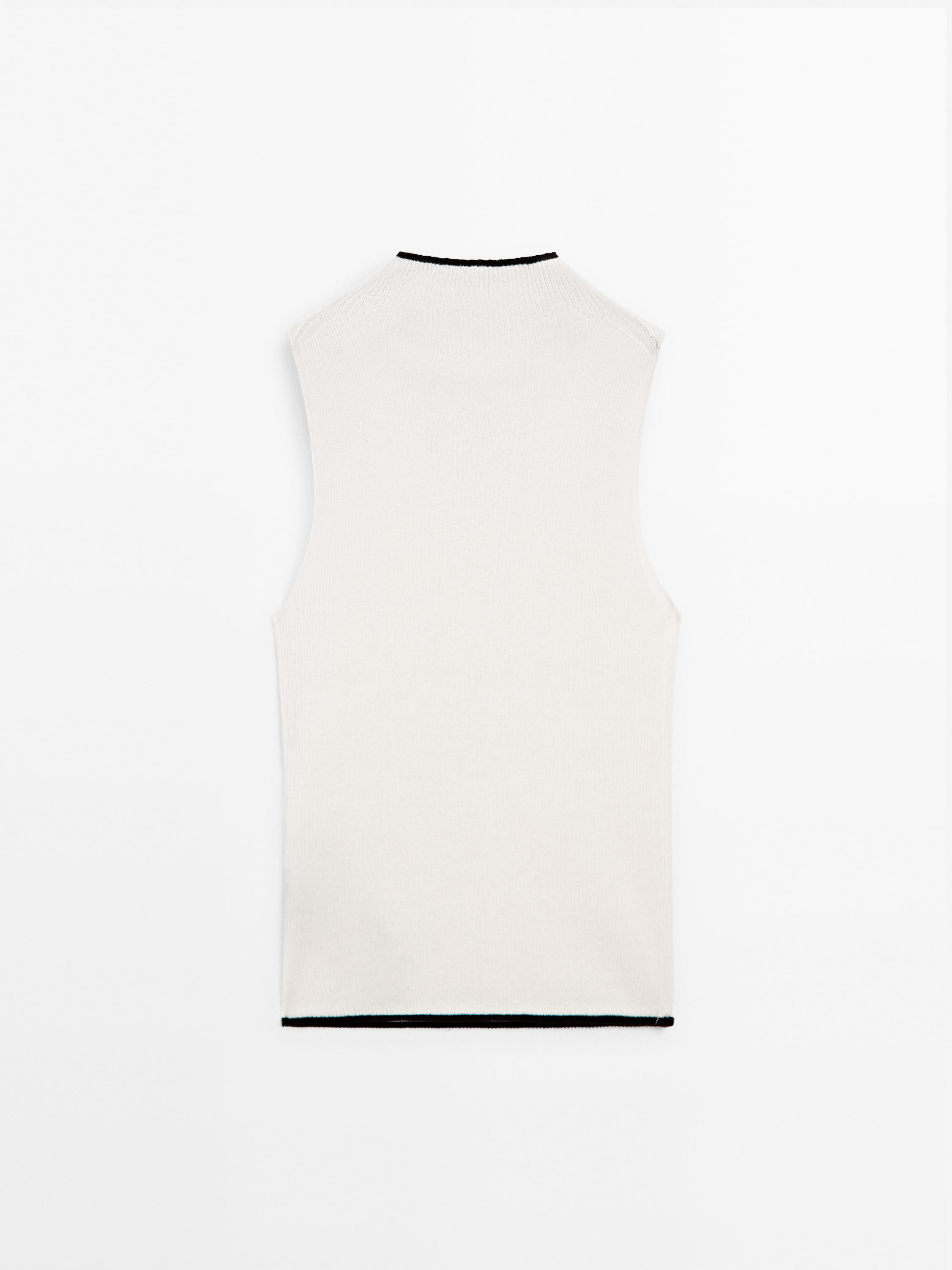Ribbed cotton blend top - Studio