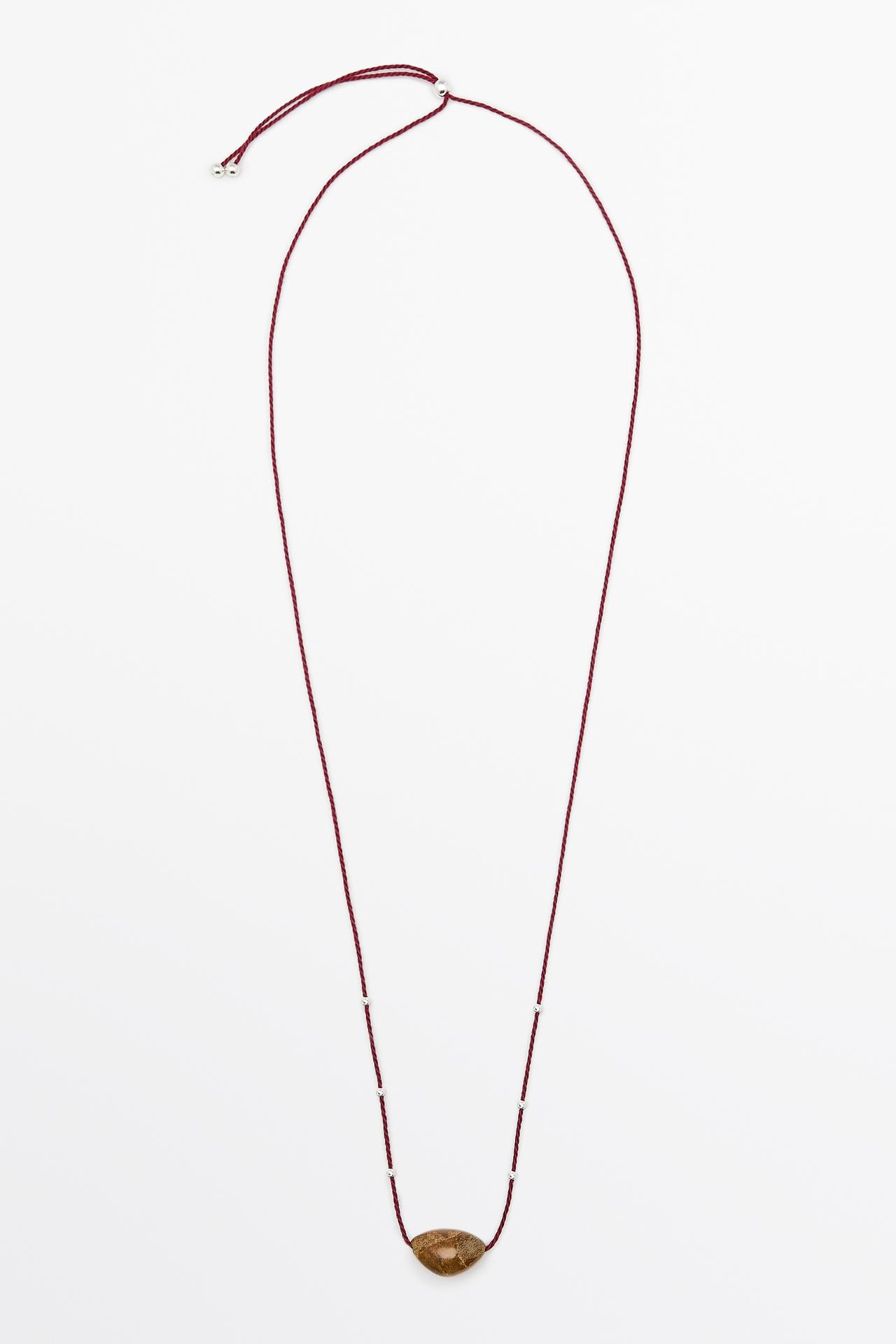 Irregular Gem Necklace — RED