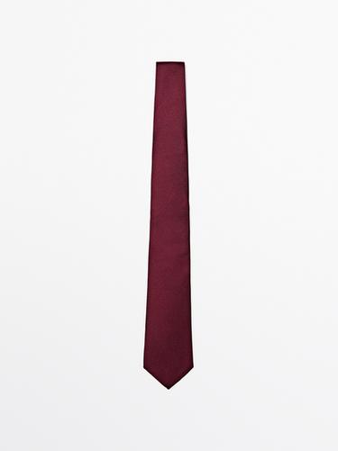 100% silk textured tie — MAROON 1