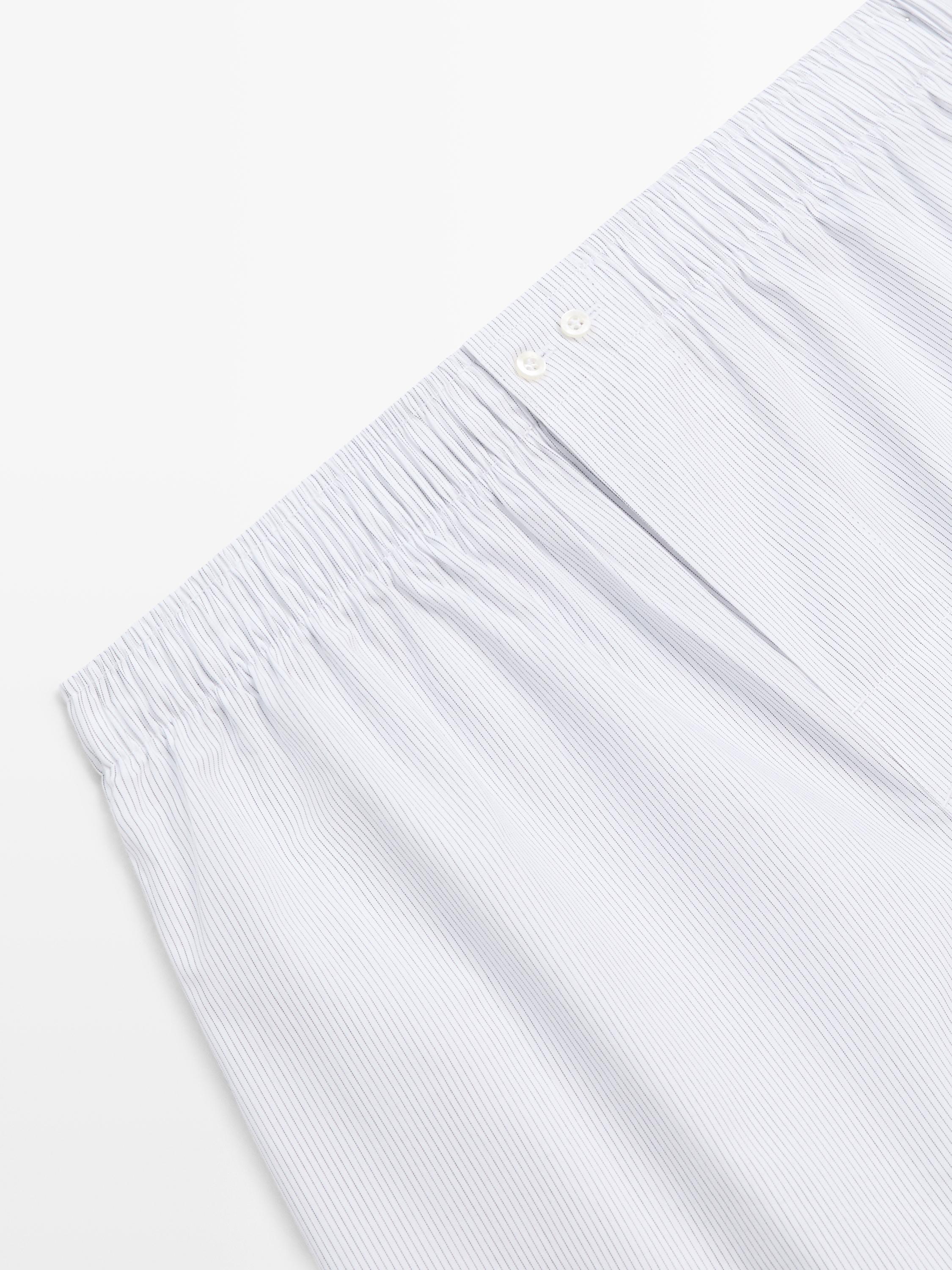 100% cotton striped boxers