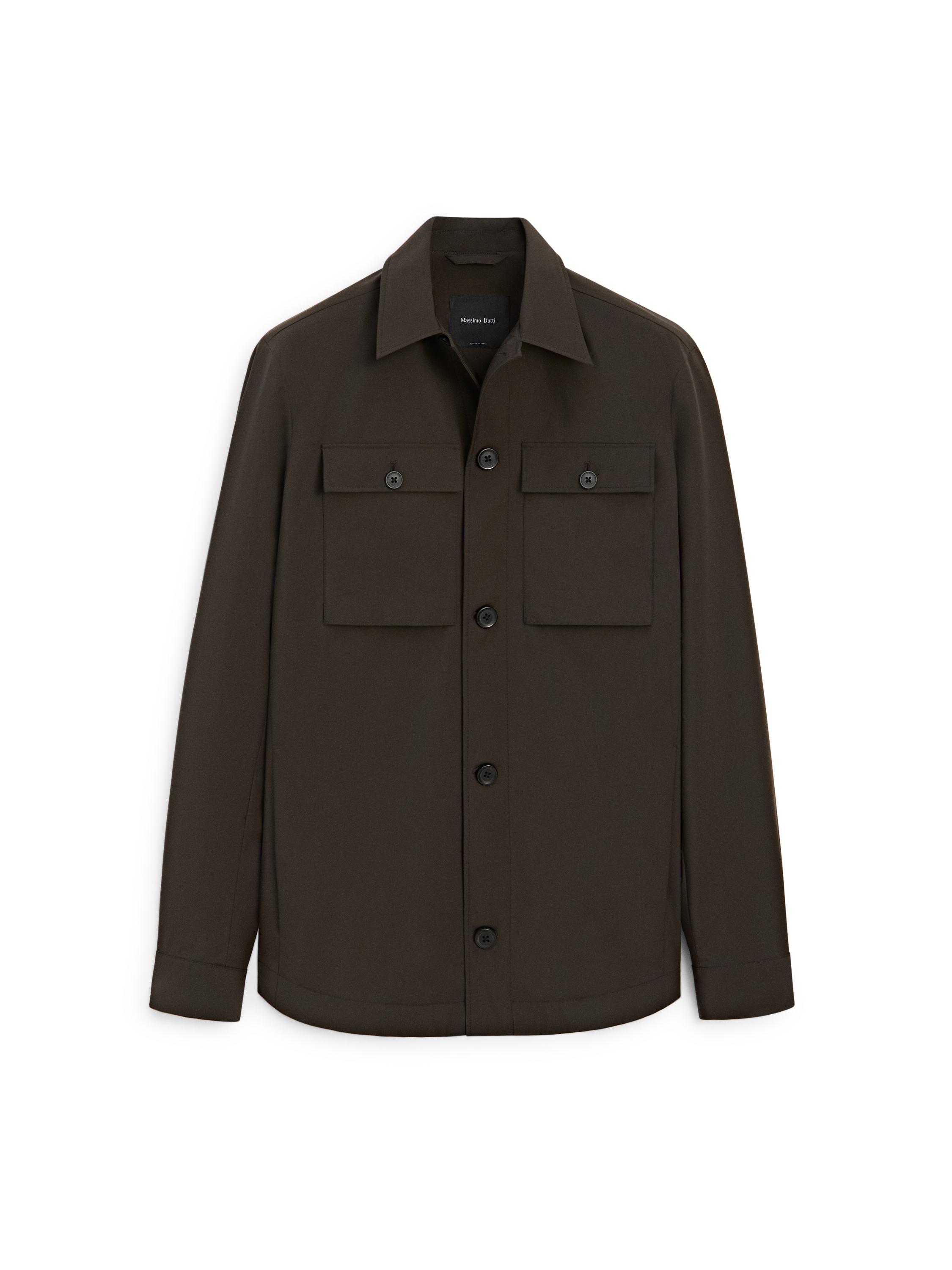 Short jacket with pocket details — Chocolate