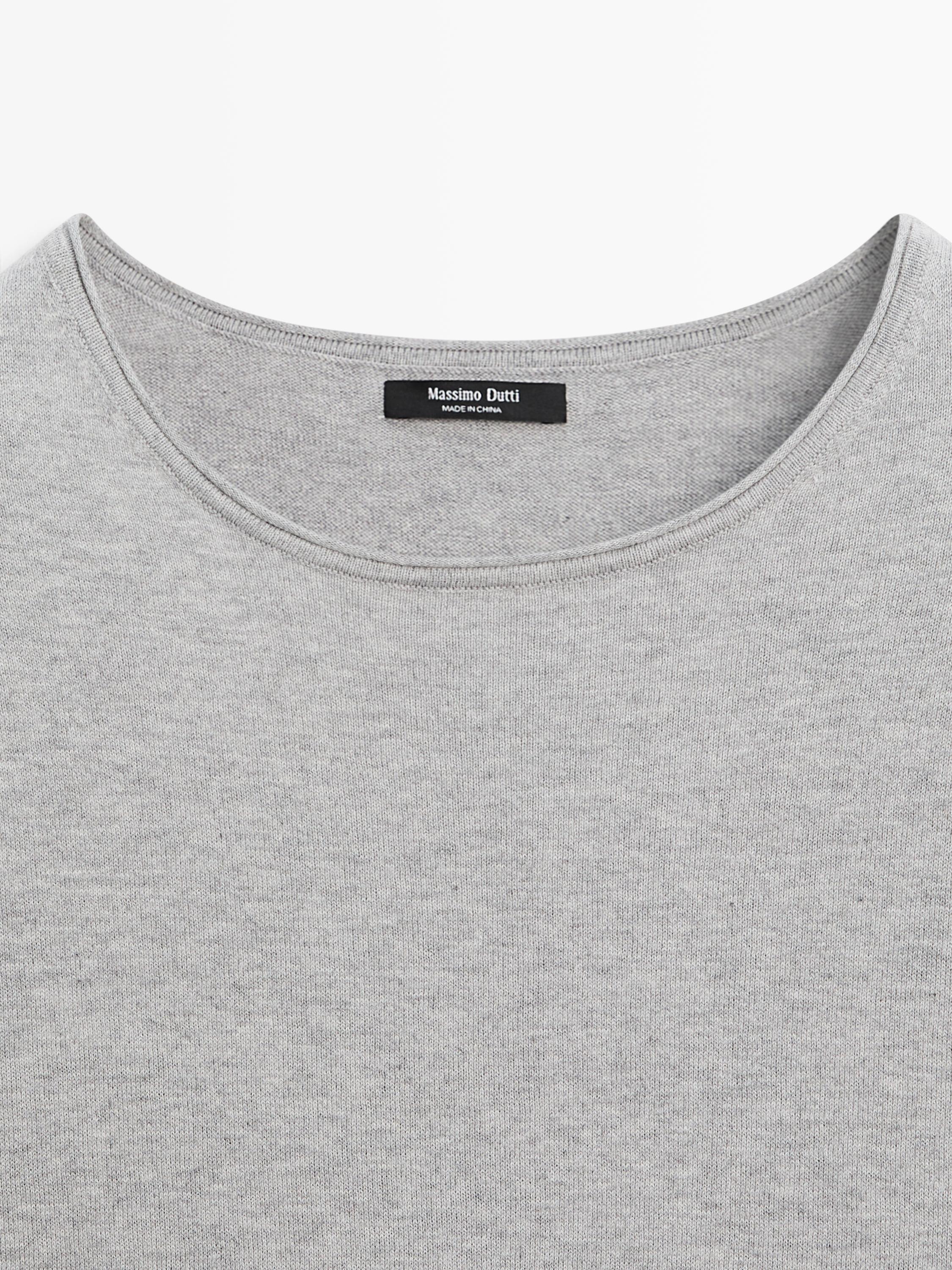Sweater with contrast lace detail — MEDIUM GREY (alternate view)