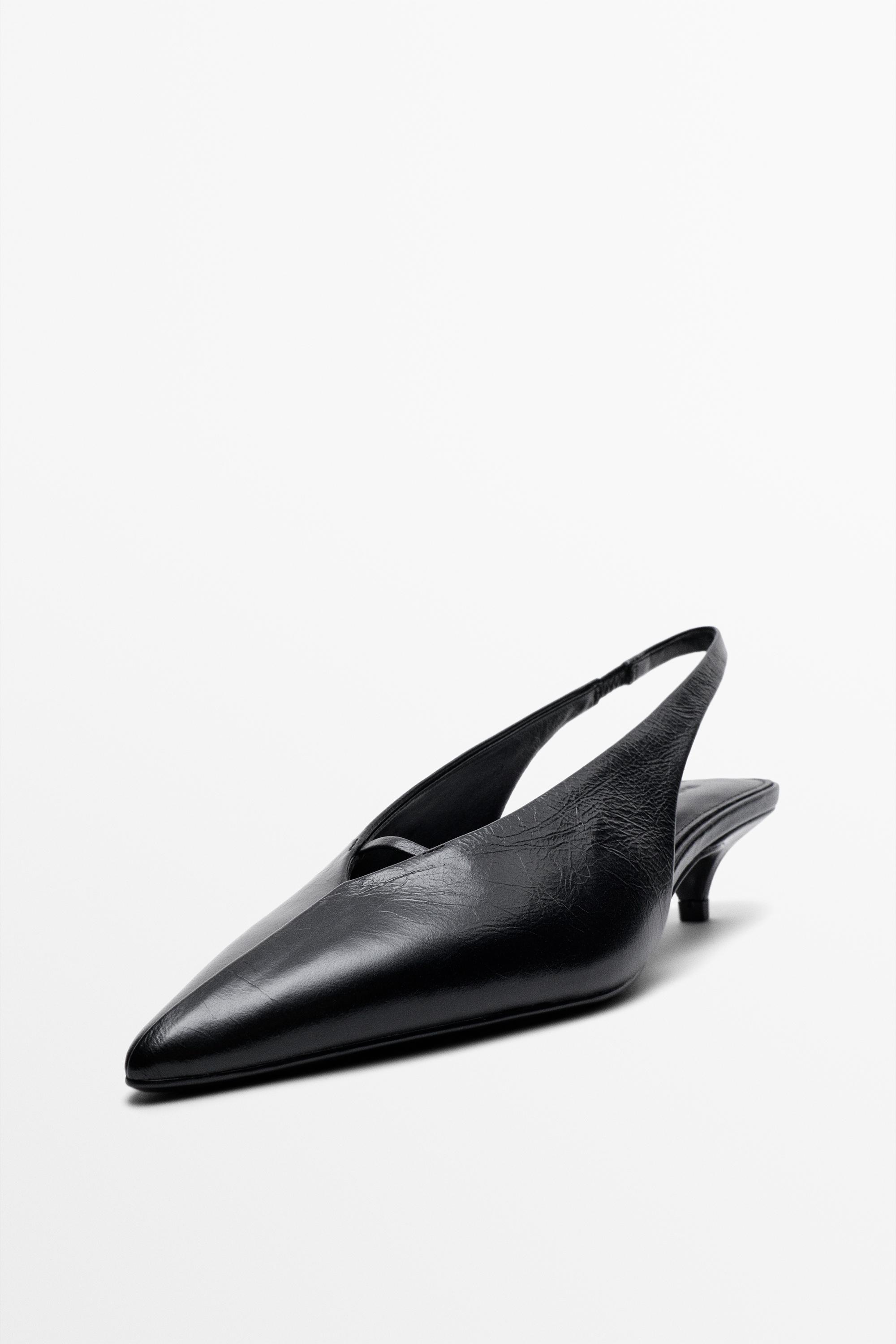 Slingback heels — BLACK