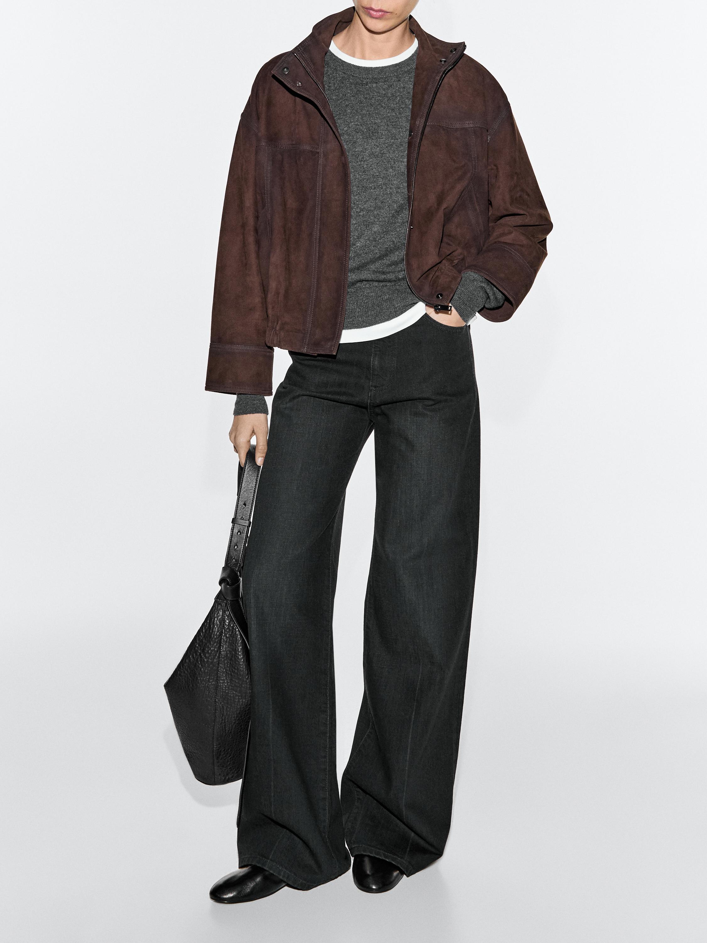 Nappa leather bucket bag